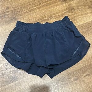 Navy Lululemon Hotty Hot Shorts 2.5